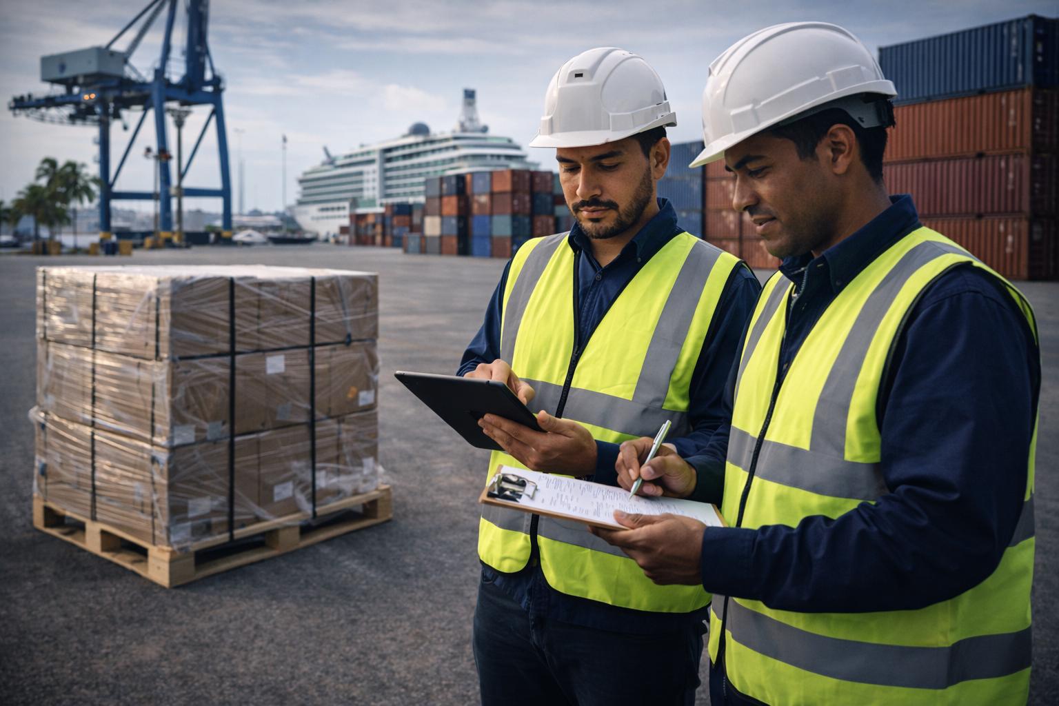 Inspección de carga en puerto